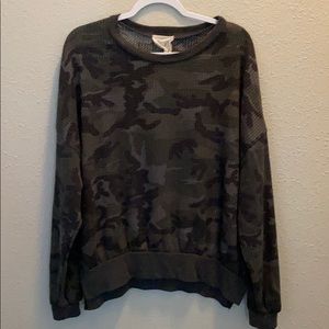 Shop Talulah Waffle Camo Long Sleeve Top